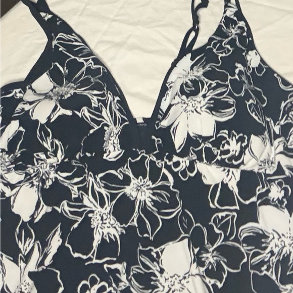 Other - Floral Black and White Strappy swimwear